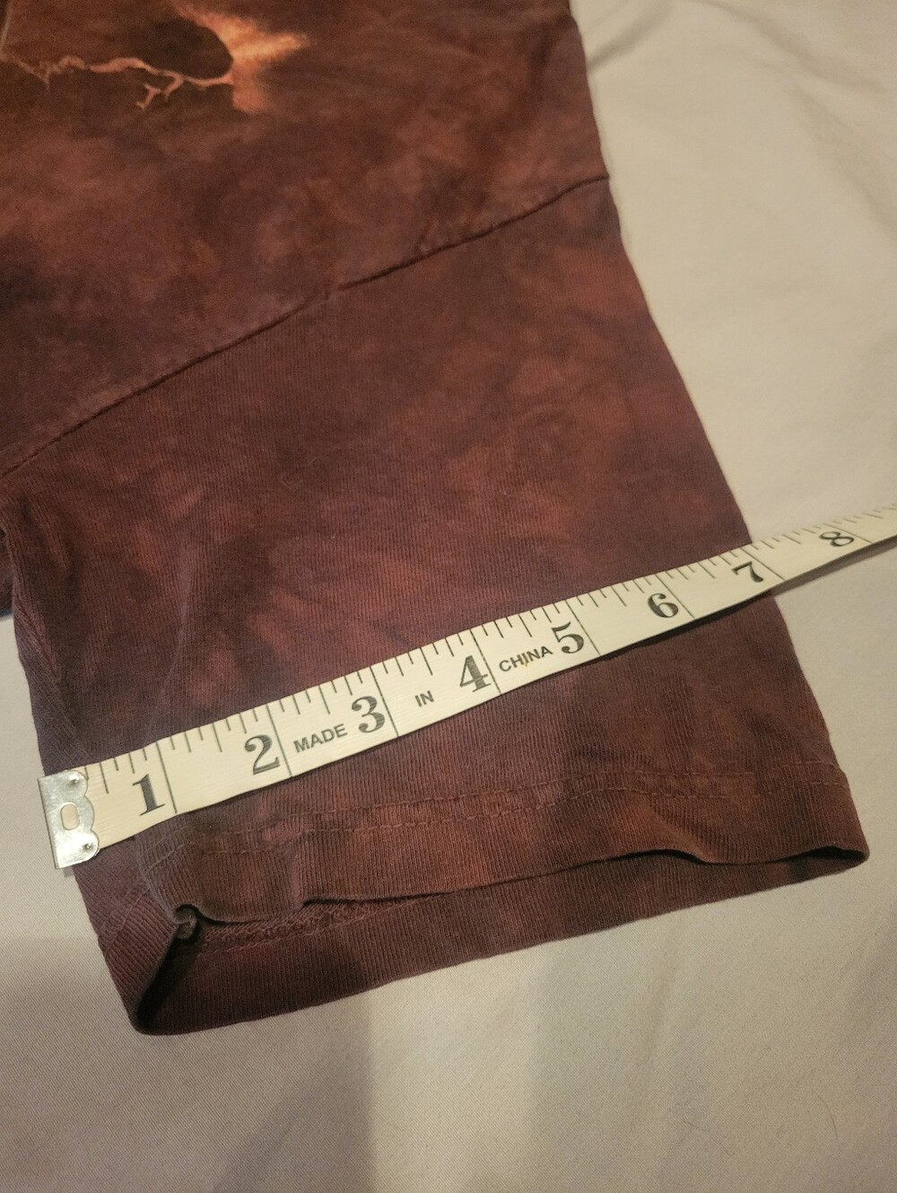 DnD Style Dragon Graphic Tee - Maroon/Burnt Orange Tie Dye - Picture 10 of 10
